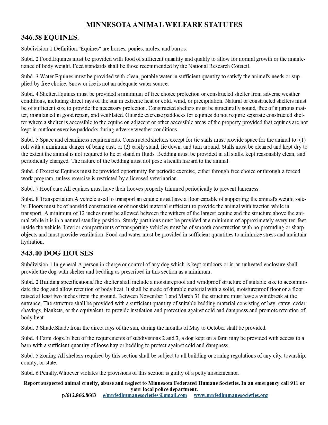 MINNESOTA FEDERATED HUMANE SOCIETIES - GuideStar Profile